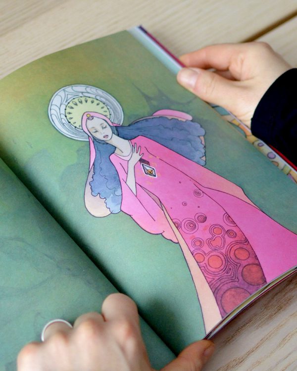 Dibujo de La Novia de Jen del Pozo para libro ilustrado Morirse a tiempo, de Rosario de Acuña y Editorial Deméter